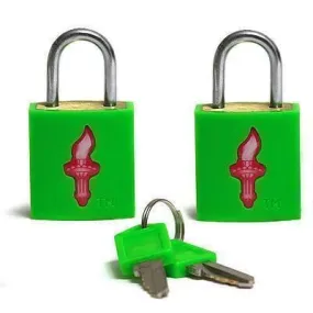 2 x TSA Padlock - Double Pack - Neon Green