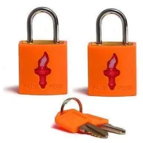 2 x TSA Padlock - Double Pack - Neon Orange