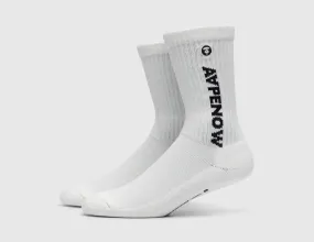 AAPE Now Solid Long Rib Socks / Ivory