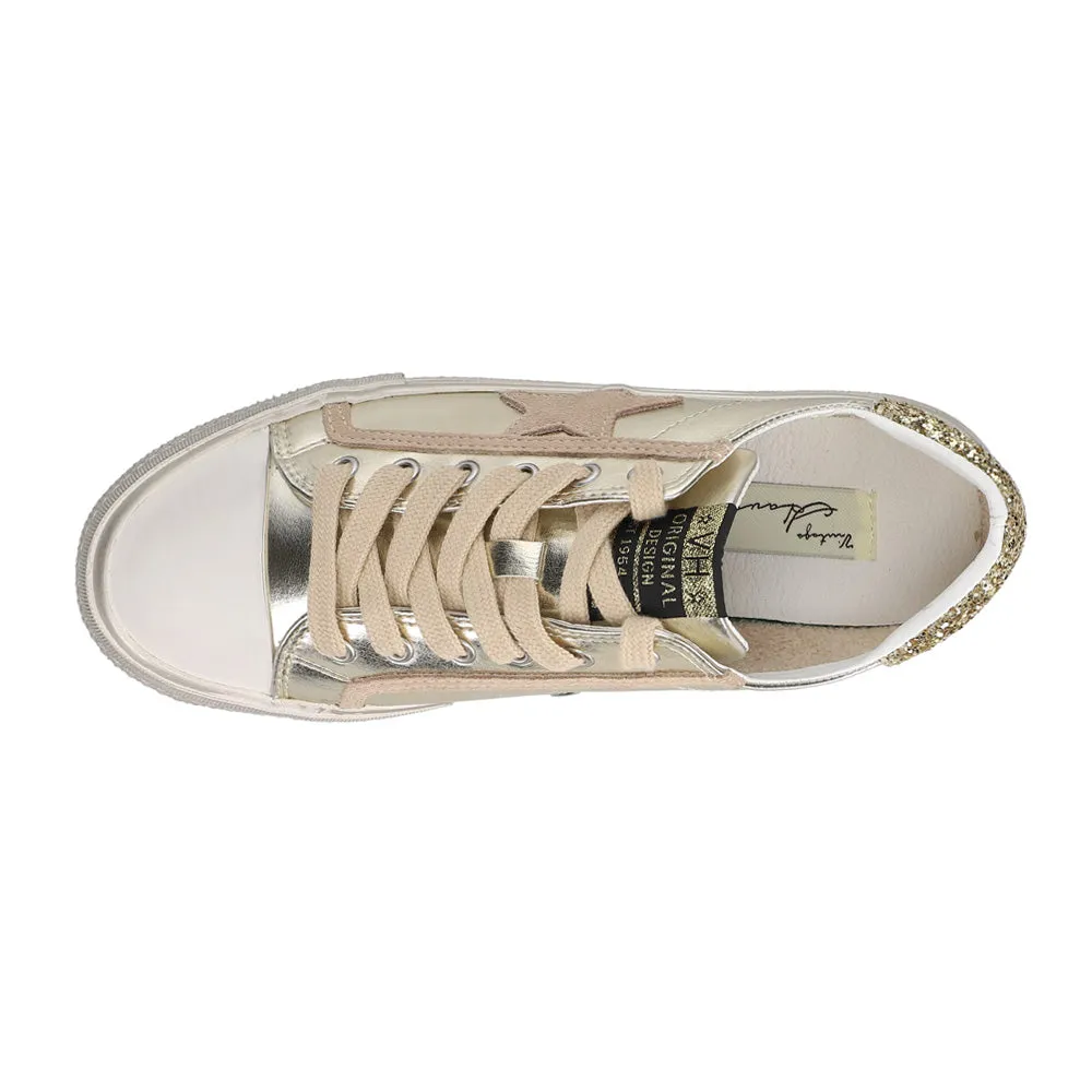 Alive Metallic Glitter Lace Up Sneakers