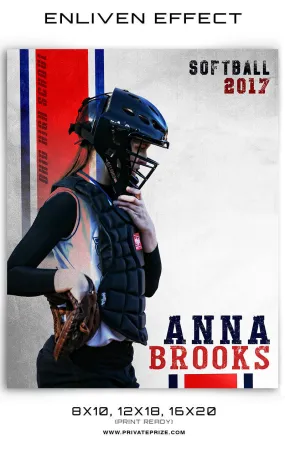 Anna Brooks Softball Template -  Enliven Effects