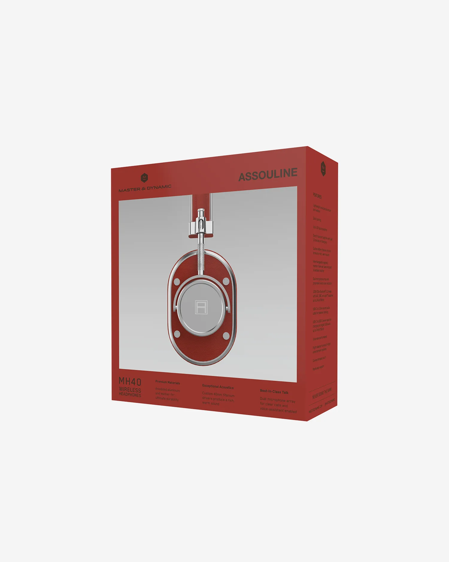 Assouline Red Wireless Headphones by Master & Dynamic