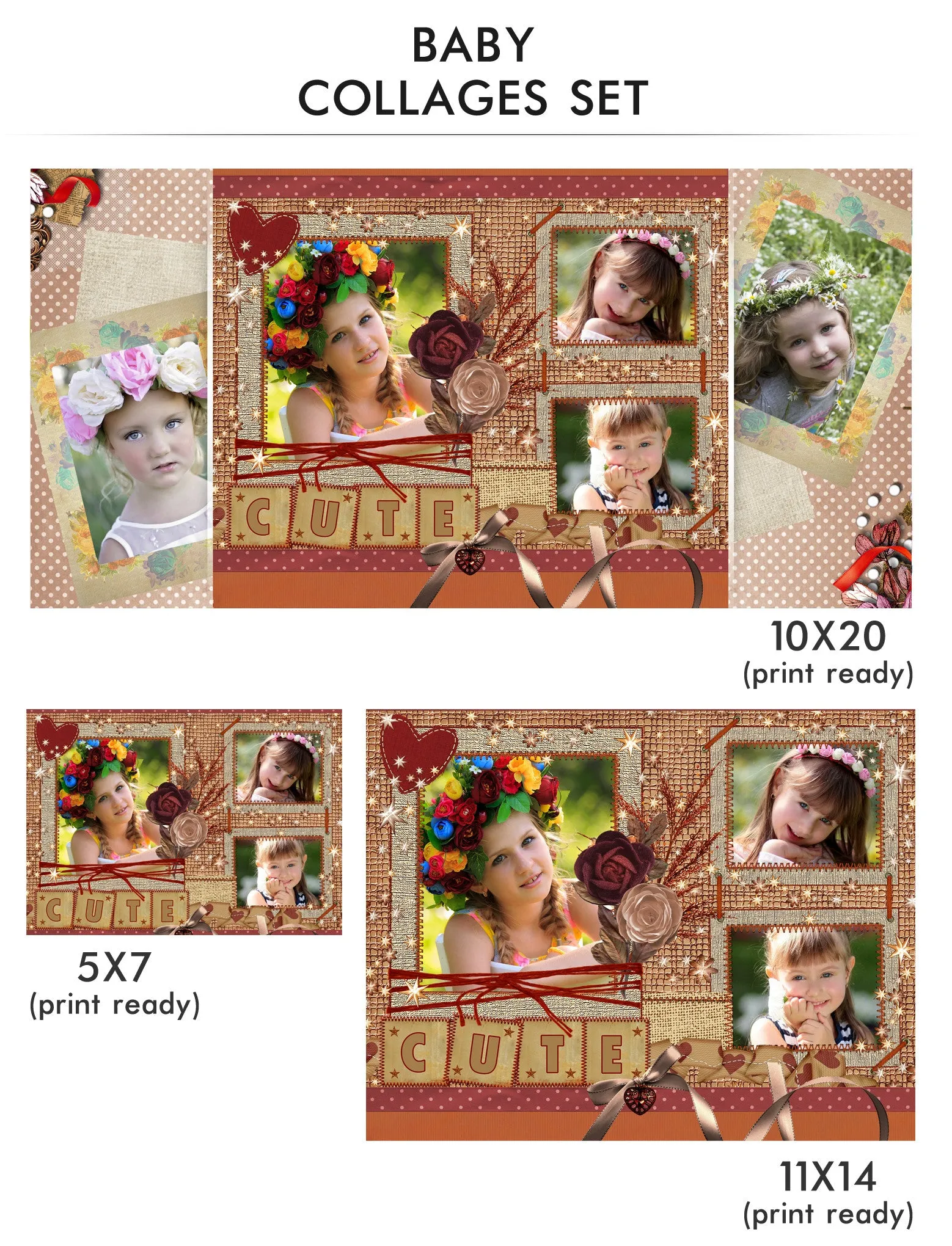 Baby Collage Set - Cute Baby