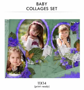 Baby Collage Set - Lavendar