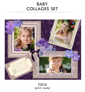 Baby Collage Set - Pretty Purple