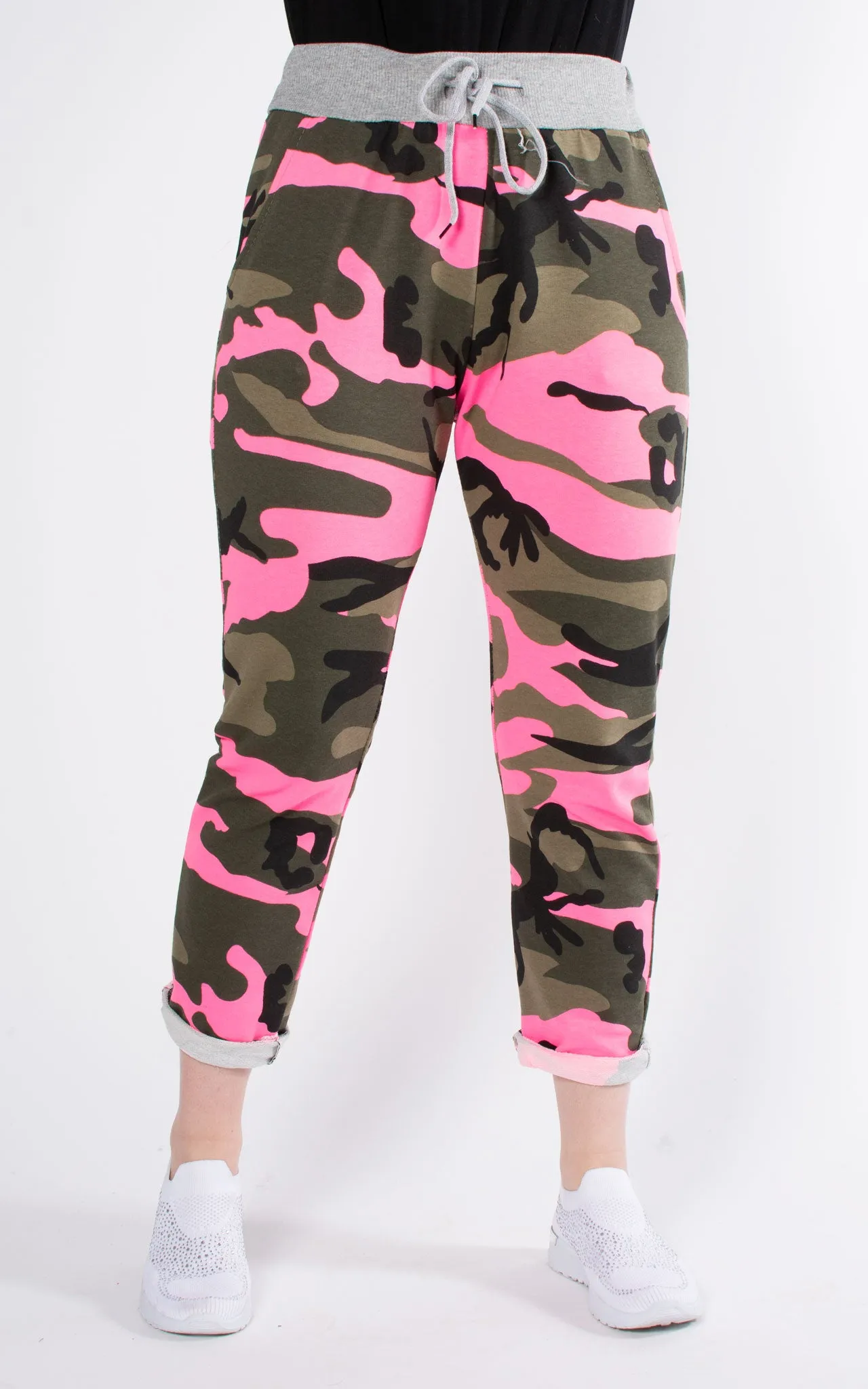 Basic Jogger | Neon Pink Camo