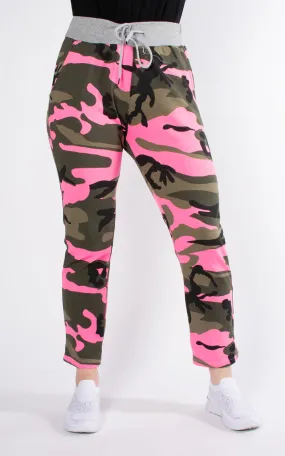 Basic Jogger | Neon Pink Camo