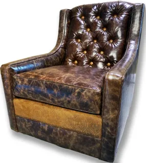 Bighorn Tufted Swivel Glider