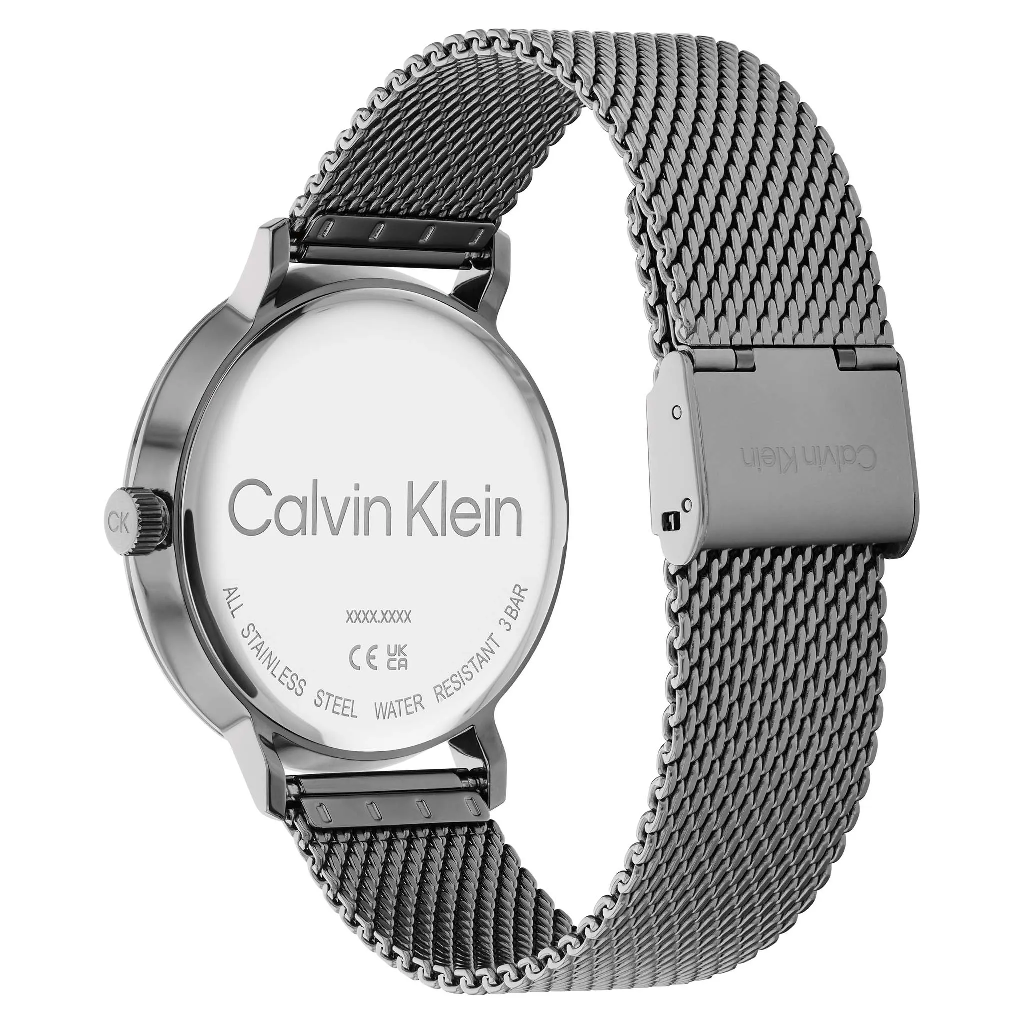 Calvin Klein Grey Mesh Green Dial Men's Watch - 25200048