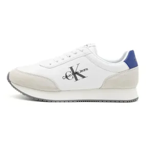 Calvin Klein Jeans Retro Runner Low Mix MTL Trainer - WHTBLU