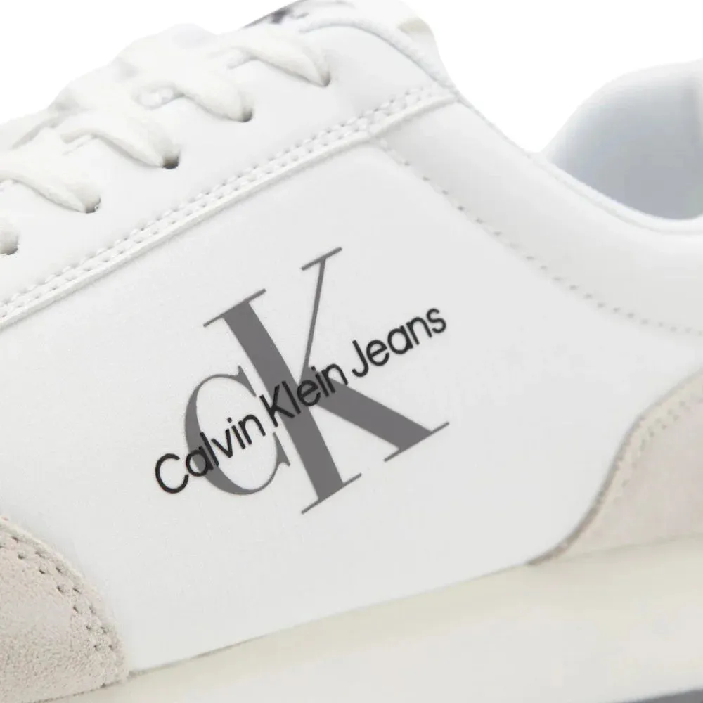 Calvin Klein Jeans Retro Runner Low Mix MTL Trainer - WHTBLU