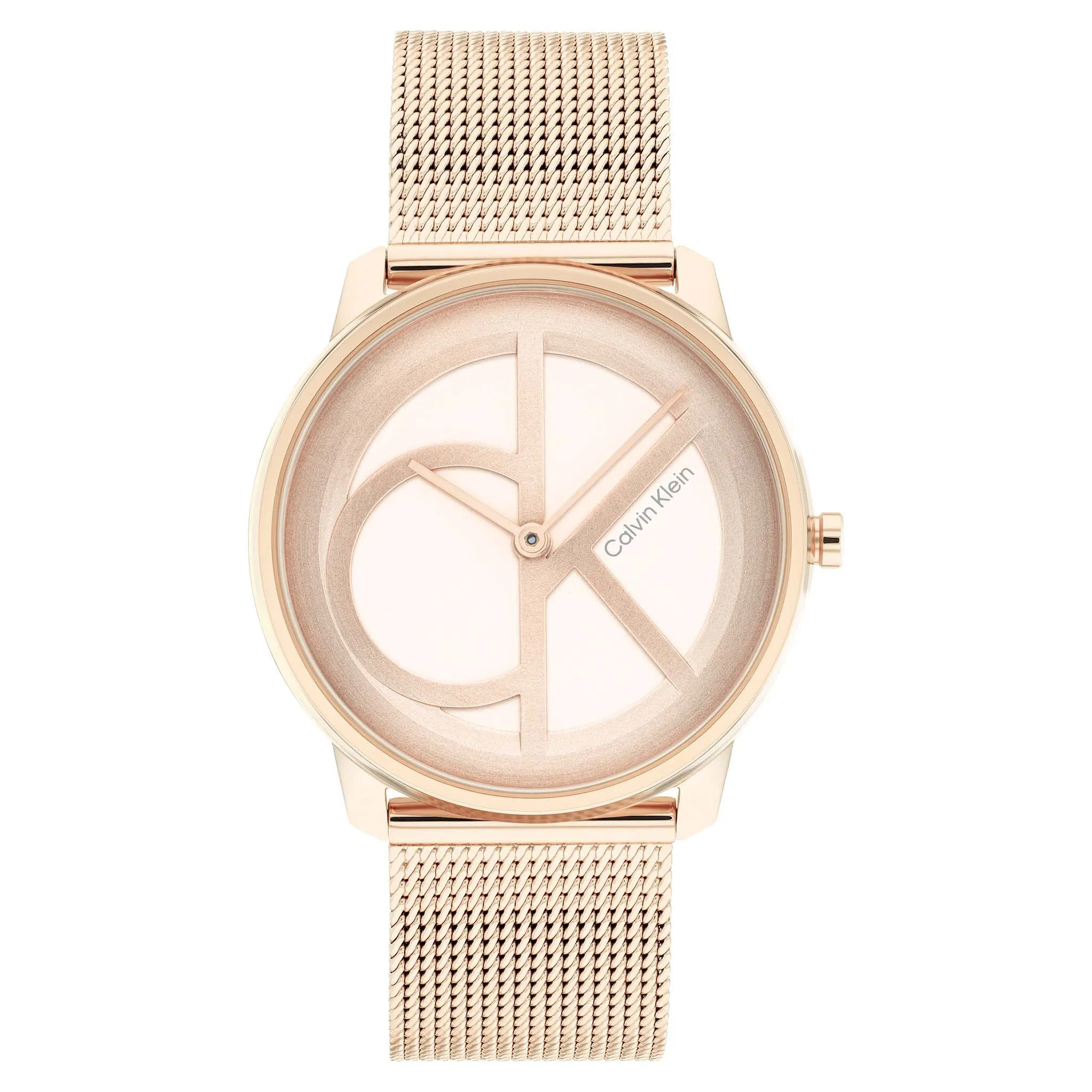 Calvin Klein Steel Mesh Carnation Gold Dial Unisex Watch - 25200035