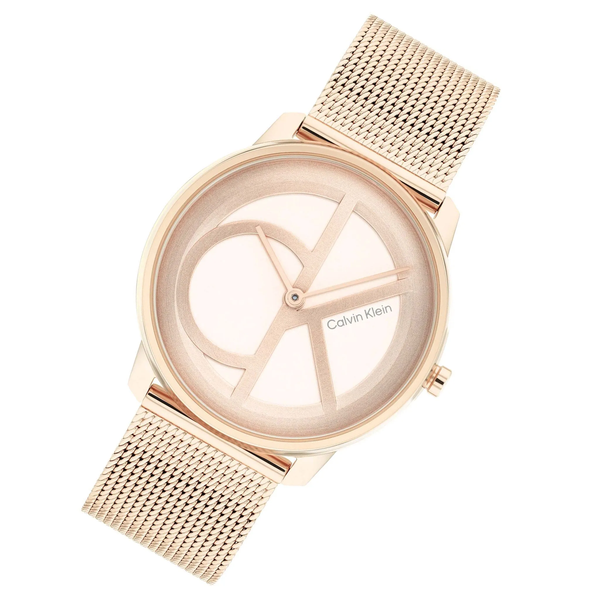 Calvin Klein Steel Mesh Carnation Gold Dial Unisex Watch - 25200035