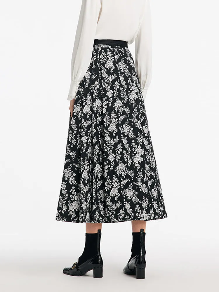 Camellia Printed Mamianqun With Bottomed Skirt