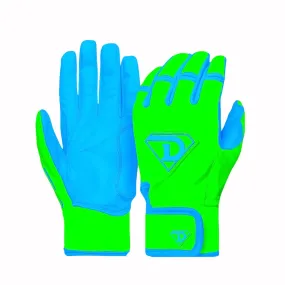 D1 Elite Series Premium Batting Gloves “Aliens”  | Neon Green , Electric Blue