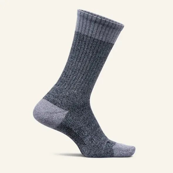 Feetures Men’s Everyday Max Cushion Cozy Marl Crew - Gray