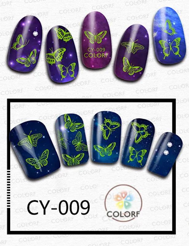 Fluorescent Nail Art Stickers