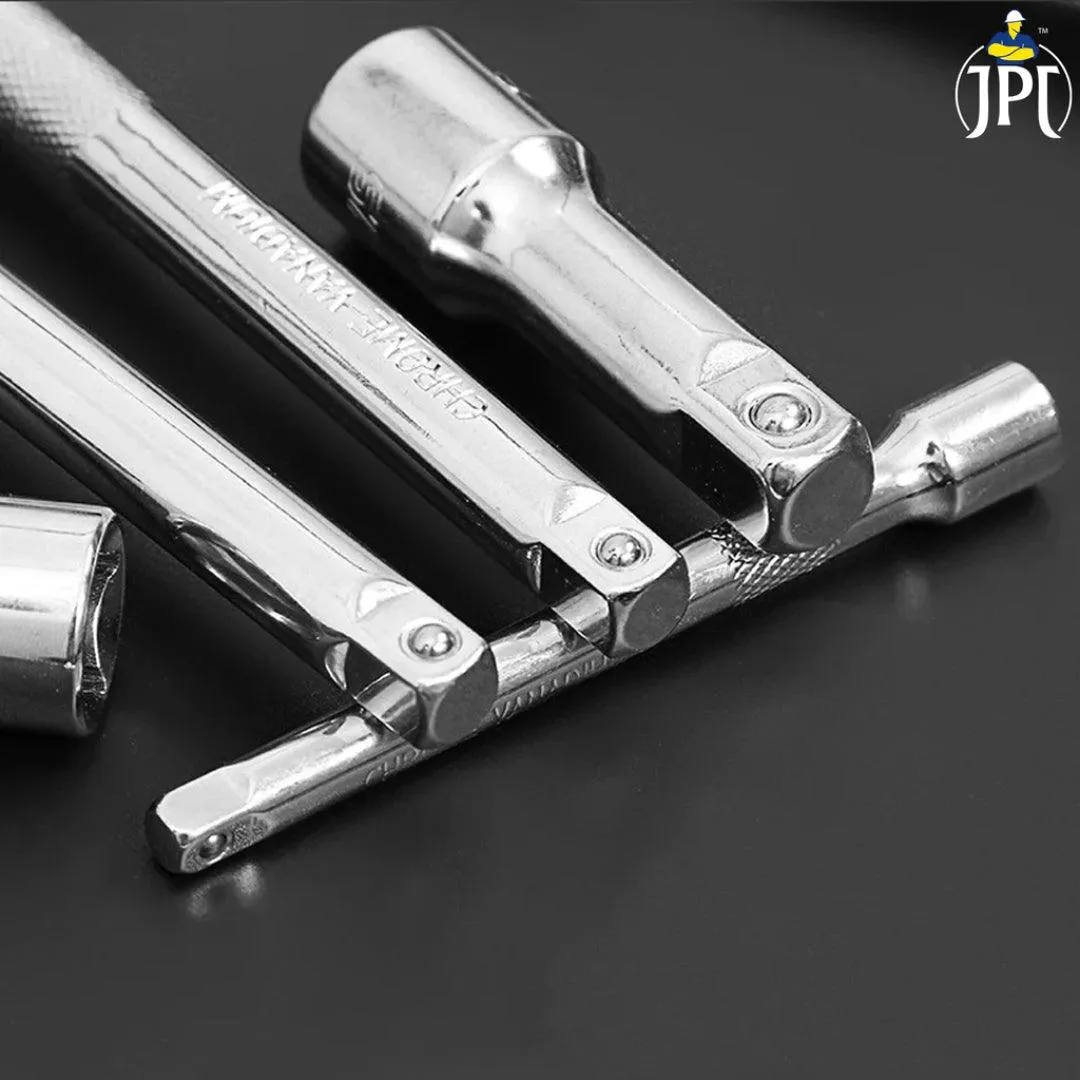 JPT 5Pcs 1/2" Square Drive Socket Wrench Set | Premium Chrome Vanadium Steel | T Handle & L Socket Handle | Three Extension Rod