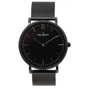 Men's Ultra Slim 40mm Watch with PVD Plated Black Mesh Band