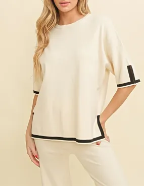 Montauk Contrast Trim Knit Top