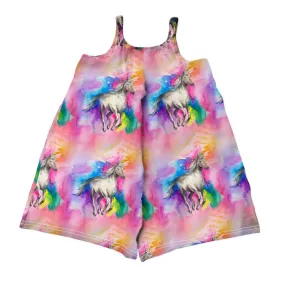 PREORDER Rainbow Horses Girls Romper (Ships w/c 2nd Dec)