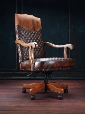 Rodeo Architect Quilted Leather Desk Chair